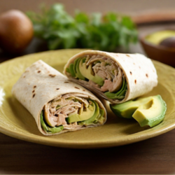 Turkey and Avocado Wrap with Whole Wheat Tortilla