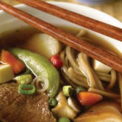 Japanese-style beef and noodle soup
