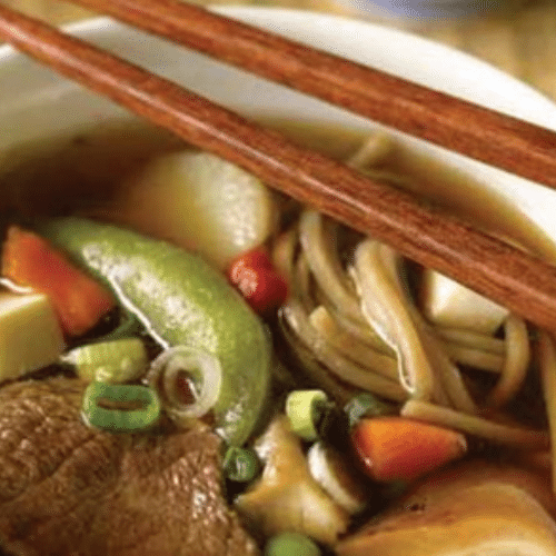 Japanese-style beef and noodle soup