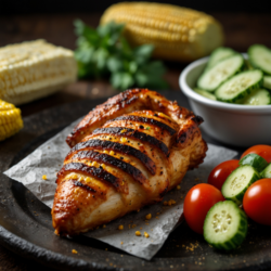 Paprika Chicken and Basil Street Corn