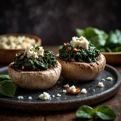 Spinach and Feta Stuffed Mushrooms