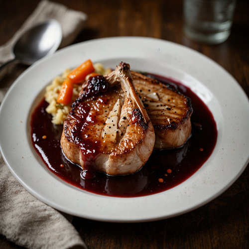 Pork Chops in Warm Cherry Sauce