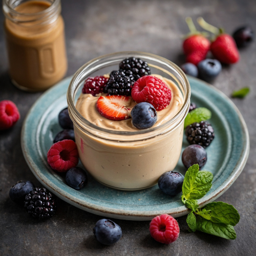 Peanut Butter Greek Yogurt with Berries