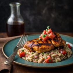 Cumin-Spiced Chicken with Brown Rice and Pico de Gallo