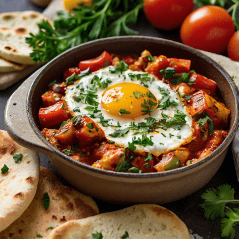 Mediterranean Shakshuka with Whole Wheat Pita