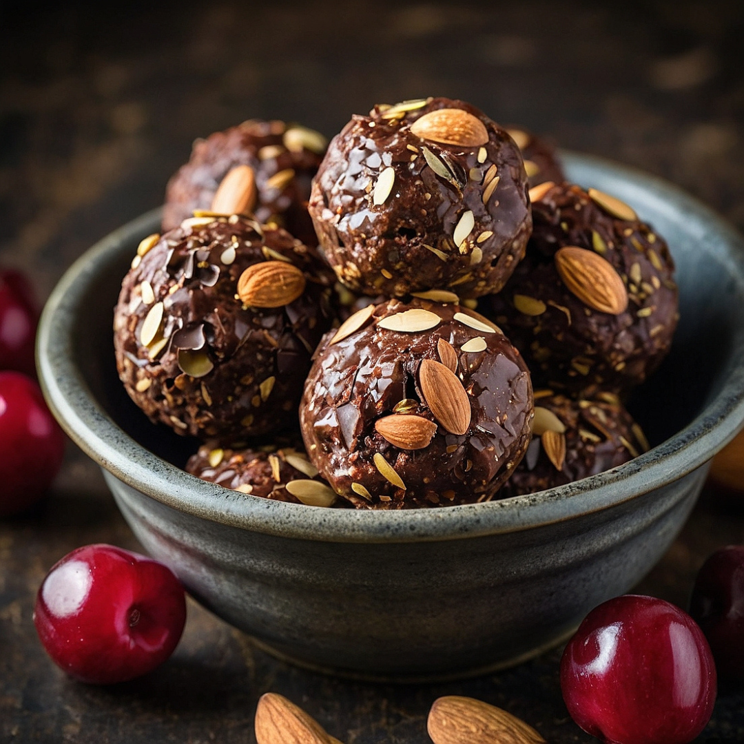 Chocolate-Cherry Almond Energy Bites