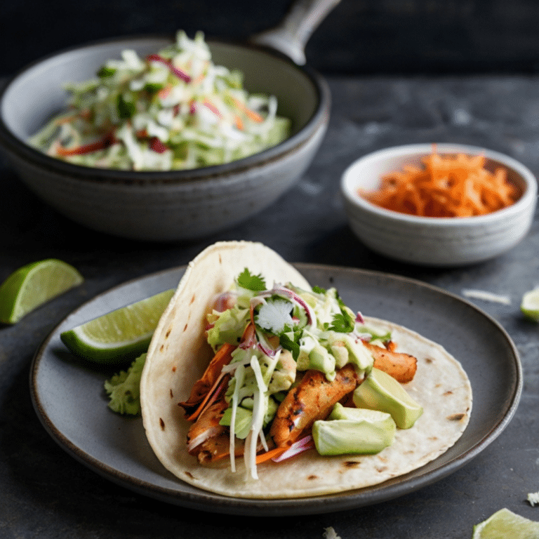 Smoky Fish Tacos with Cilantro Coleslaw