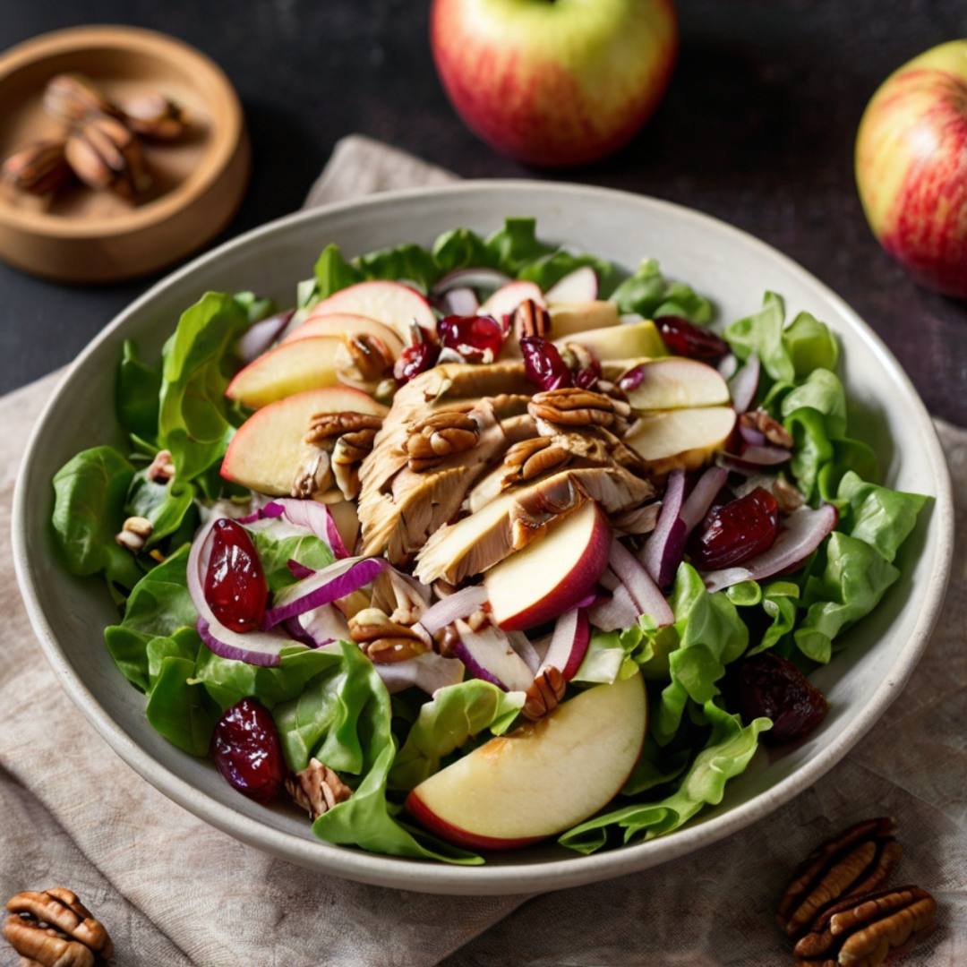 Honeycrisp Salad with Rotisserie Chicken and Honey Lemon Vinaigrette