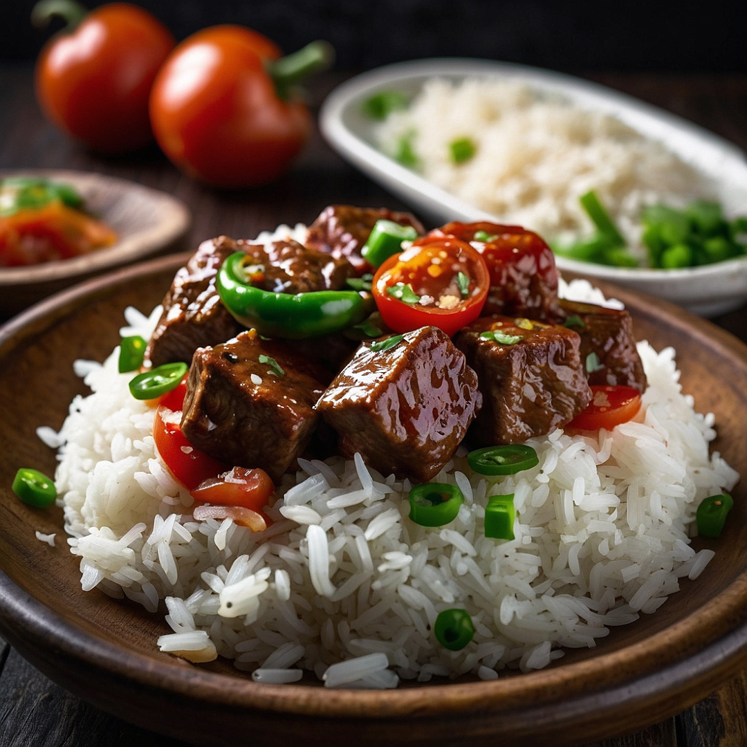 Italian Pepper Steak with Basmati Rice