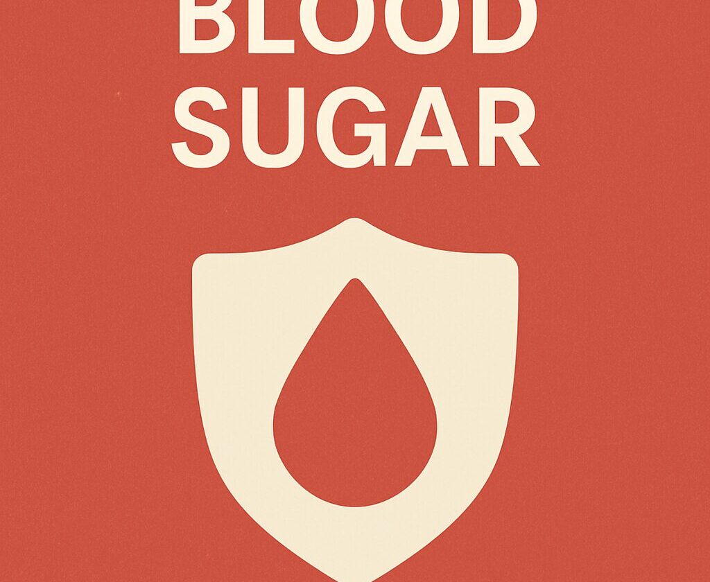 Digital illustration promoting blood sugar balancing recipes for steady energy, metabolic health, and vibrant living