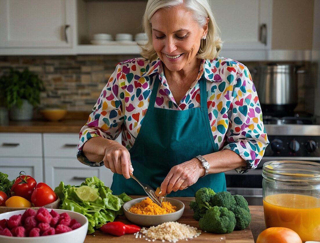 Person cooking a heart-healthy, low-sodium meal after a cardiac event