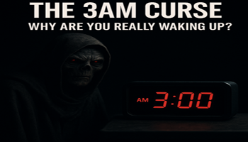 Dark moody image of a sleepless person under eerie blue light with 3:12AM glowing on a digital clock