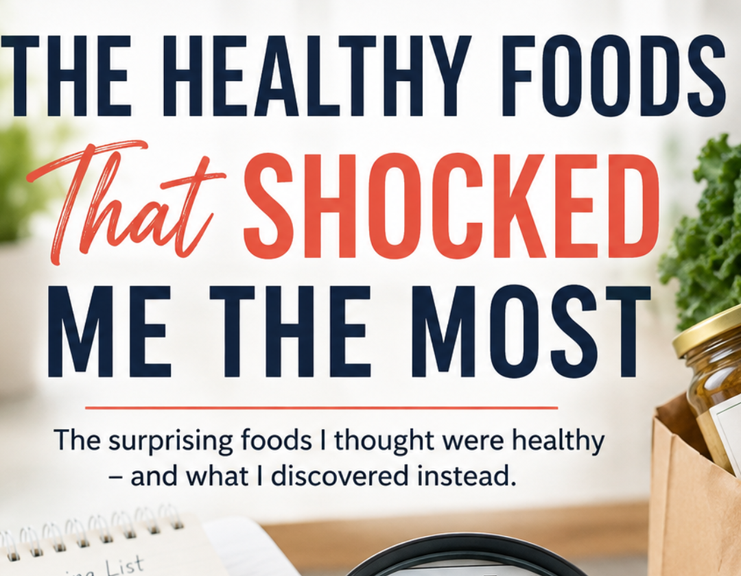 Healthy groceries including vegetables, Greek yogurt, olive oil and fresh ingredients illustrating surprising healthy foods after turning 60.