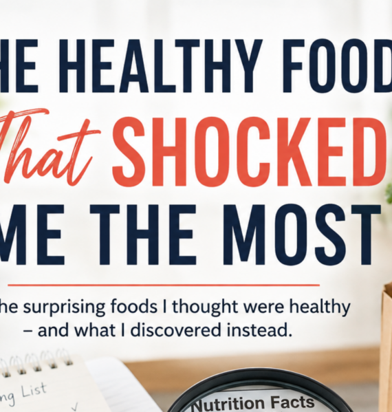 Healthy groceries including vegetables, Greek yogurt, olive oil and fresh ingredients illustrating surprising healthy foods after turning 60.